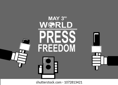 Happy World Press Freedom Day Vector Illustration