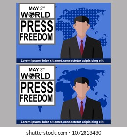Happy World Press Freedom Day Vector Illustration