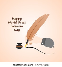 happy world press freedom day vector
