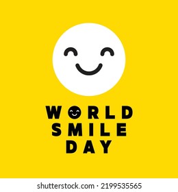 Happy World smile day banner.