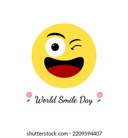 Happy world smile day illustration