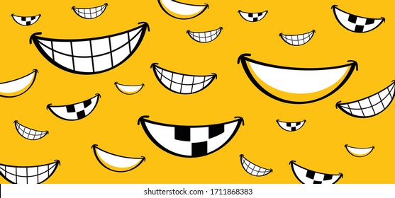 Happy World Smile Day, Smiling National Big Happiness Fun Thoughts Emoji Face Emotion Laughter Lip Symbol Smiling Lips, Mouth,  Tongue Funny Teeth Vector Laugh Cartoon Pattern Lol Laughing Haha