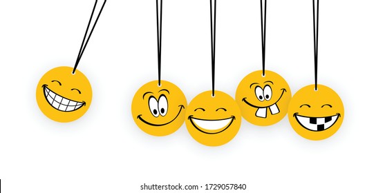 Happy world smile day, smiling National big happiness Fun thoughts emoji face emotion Laughter lip symbol Smiling lips, mouth,  tongue Funny teeth Vector laugh cartoon pattern Lol laughing haha