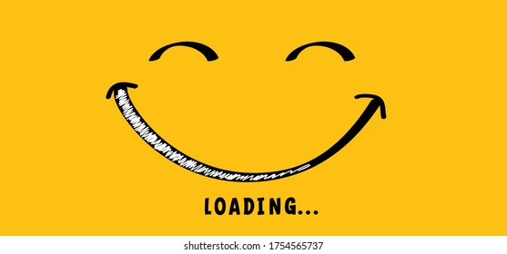 Happy World Smile Day, Smiling Is Loading Big Happiness Fun Thoughts Emoji Face Emotion Laughter Lip Symbol Smiling Lips, Mouth, Tongue Funny Teeth Vector Laugh Cartoon Pattern Lol Laughing