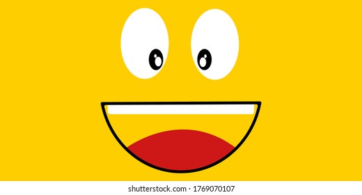 Happy world smile day, smiling National big happiness Fun thoughts emoji face emotion smiley Laughter lip symbol Smiling lips, mouth, tongue Funny teeth Vector laugh cartoon pattern Lol laughing haha