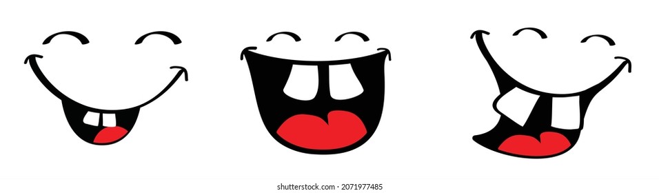 Happy World Smile Day, Smiling National Big Happiness Fun Thoughts Emoji Face Emotion Laughter Lip Symbol Smiling Lips, Mouth, Tongue Funny Teeth Vector Laugh Cartoon Pattern Lol Laughing Haha