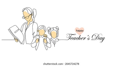 Happy world teacher's day line