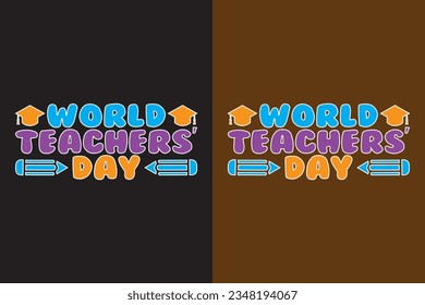 Diseño de vectores del Día Mundial del Profesor Feliz