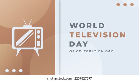 Happy World Television Day Celebration Vector Design Illustration for Background, Poster, Banner, Advertising, Greeting Card