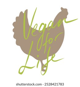 Happy world vegan day celebration. Vegan for Life Illustration to Protect the Earth. Vegan retro poster design. No animal testing concept. Silhouette of a pig, a cow, a chicken and a bunny
