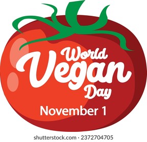 Happy World vegan day design template.