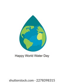 happy world water day tan two images with falling water shape Victor illustration png