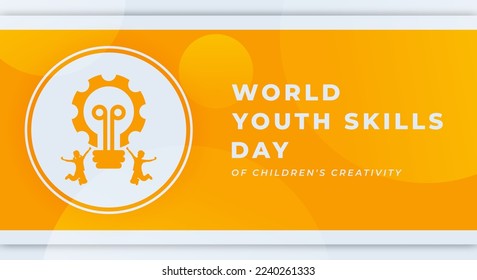 Happy World Youth Skills Day Celebration Vector Design Illustration for Background, Poster, Banner, Advertising, Greeting Card