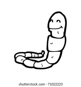 happy worm cartoon