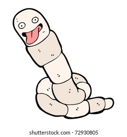 happy worm cartoon