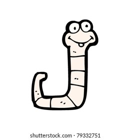 Happy Worm Cartoon