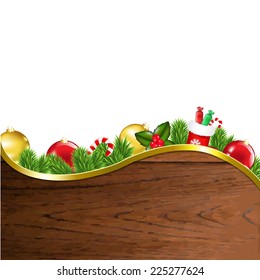 Happy Xmas Border With Gradient Mesh, Vector Illustration