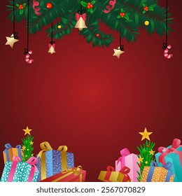 Happy Xmas is a coloring page, vector illustration.