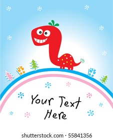 happy xmas dinosaur