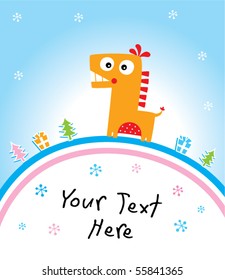 happy xmas dinosaur