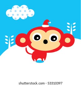 happy xmas monkey