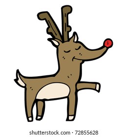 happy xmas reindeer cartoon