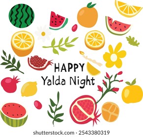 happy yalda night vector Design Illustration. Good for for banner, poster, greeting card, Element, party card, invitation, template, advertising, campaign, and social media.
