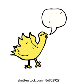 happy yellow bird