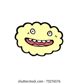 happy yellow cloud cartoon