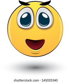 Happy yellow smile. eps10