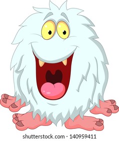 Happy yeti cartoon