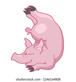 Happy yoga pink pig