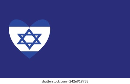 Happy Yom Ha'atzmaut Text With Flag Background Design