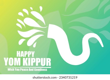 Feliz ilustración vectorial de yom kippur, adecuada para campaña de afiches o tarjetas de anuncios web