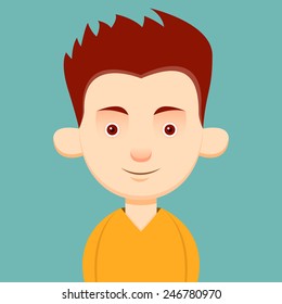 happy young boy. vector illustration. eps10