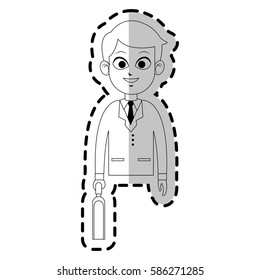 happy young businessman icon image 