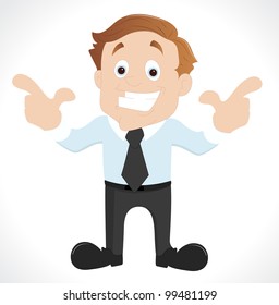 Happy Young Businessman Vector