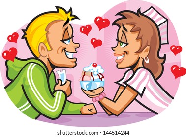 Happy Young Couple on a Romantic Date