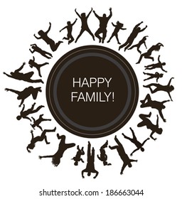 Happy young families.