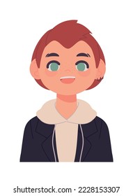 happy young man avatar icon isolated