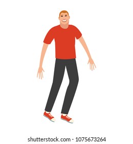 Happy young man cartoon