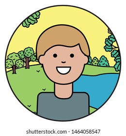 happy young man in the park