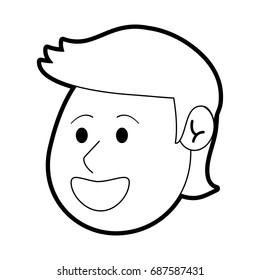 happy young men face