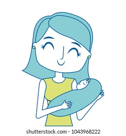 happy young mother hugging little toddler son