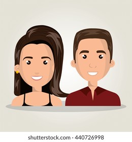happy young people design, vector illustration eps10 graphic 