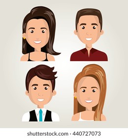 happy young people design, vector illustration eps10 graphic 