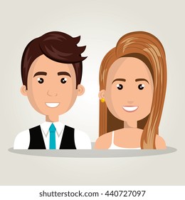 happy young people design, vector illustration eps10 graphic 