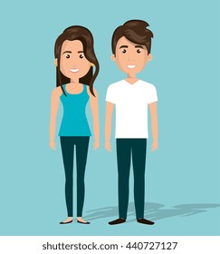 happy young people design, vector illustration eps10 graphic 