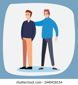 happy young people flat design