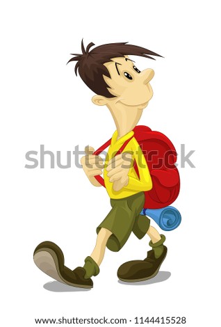 Happy young tourist